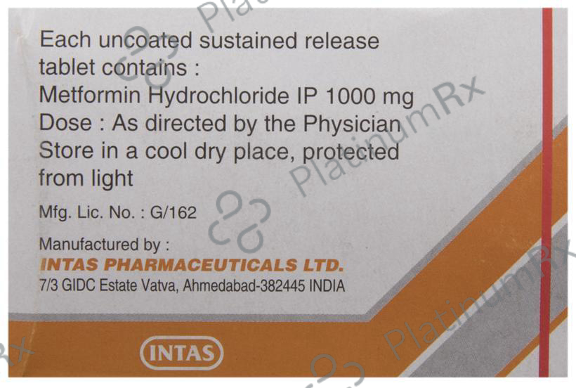 Zomet TH 1000mg Tablet SR 10s