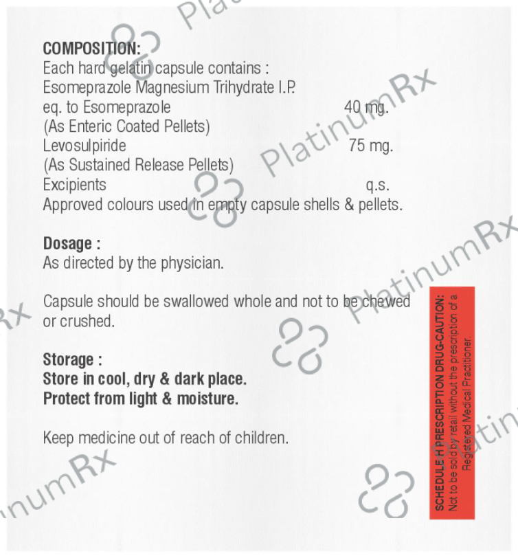 Esovil L 75mg/40mg Capsule SR