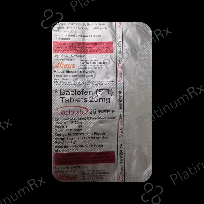 Baclotab 25mg Tablet SR 10 Tablet SR