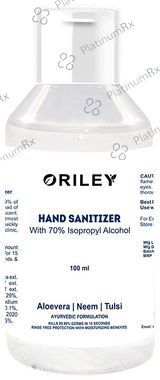 Oriley Hand Sanitizer with 70% Isopropyl Alcohol 100 Sanitizer