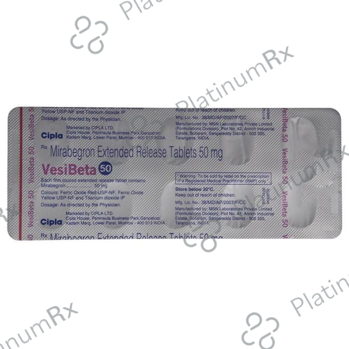 VesiBeta 50mg Tablet ER 10s