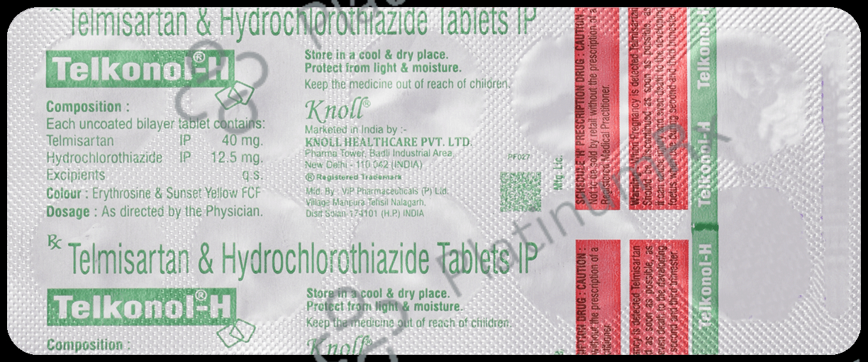 Telkonol H 40/12.5mg Tablet 10s