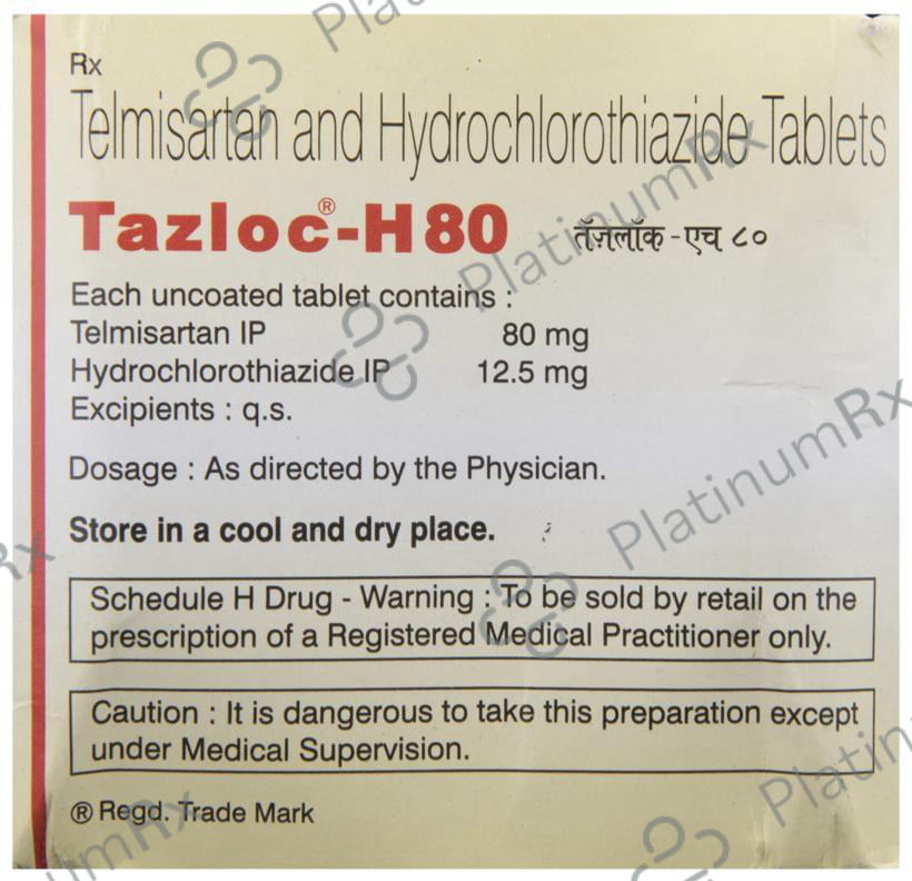 Tazloc H 12.5/80mg Tablet 10s