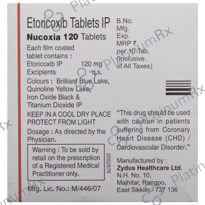 Nucoxia 120mg Tablet 10s