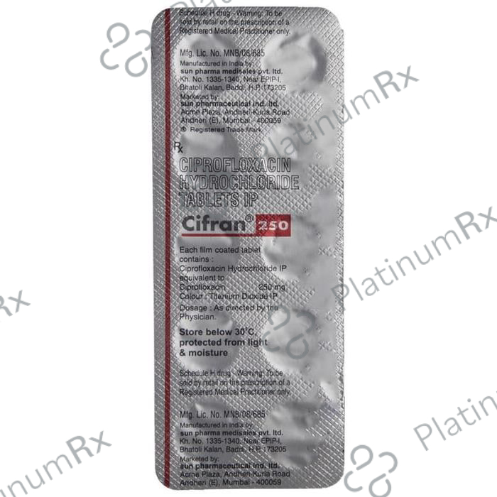 Cifran 250mg Tablet 10s