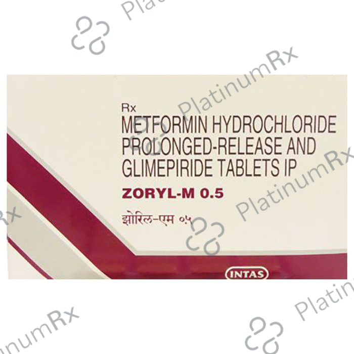 Zoryl M 0.5/500mg Tablet PR 20s