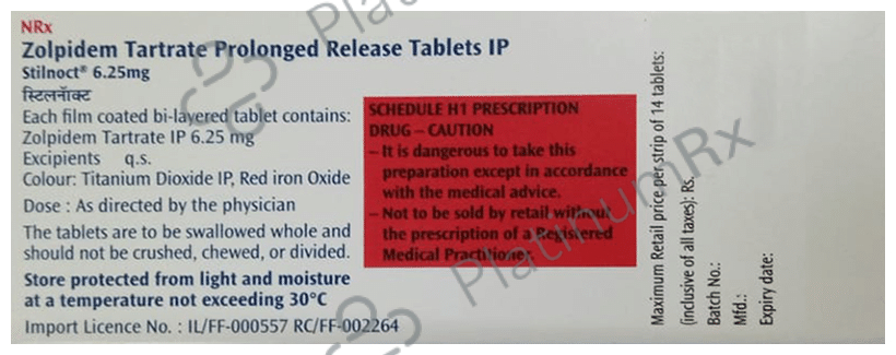 Stilnoct 6.25mg Tablet 0 tablets