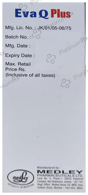 Eva Q Plus Strawberry Mint Sugar Free Oral Emulsion 150ml