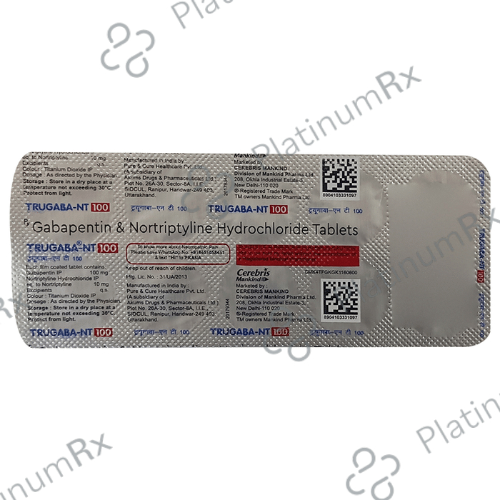 Trugaba NT 100/10mg Tablet 10s