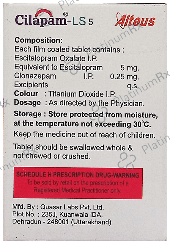 Cilapam-LS 5 Tablet