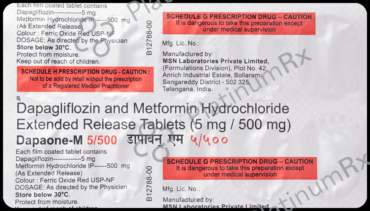Dapaone-M 5mg/500mg Tablet
