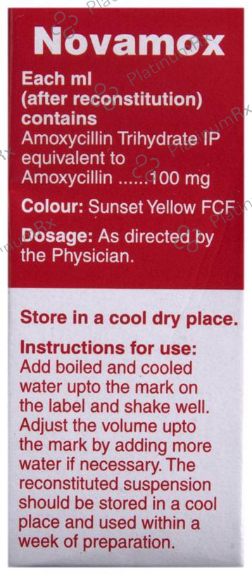 Novamox 100mg Paediatric Drops 10ml
