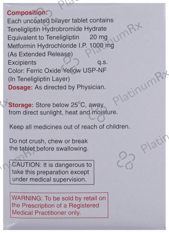 Ziten M 1000/20mg Tablet ER 15s