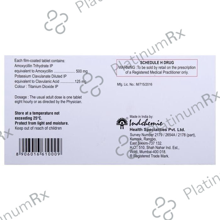 Indclav 625mg Tablet 10s
