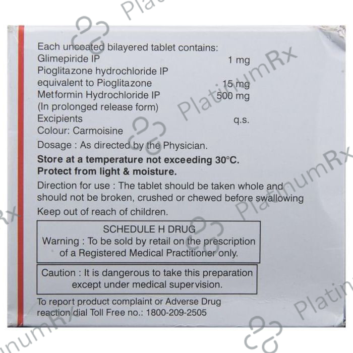 Gluconorm PG 1/500/15mg Tablet PR 15s