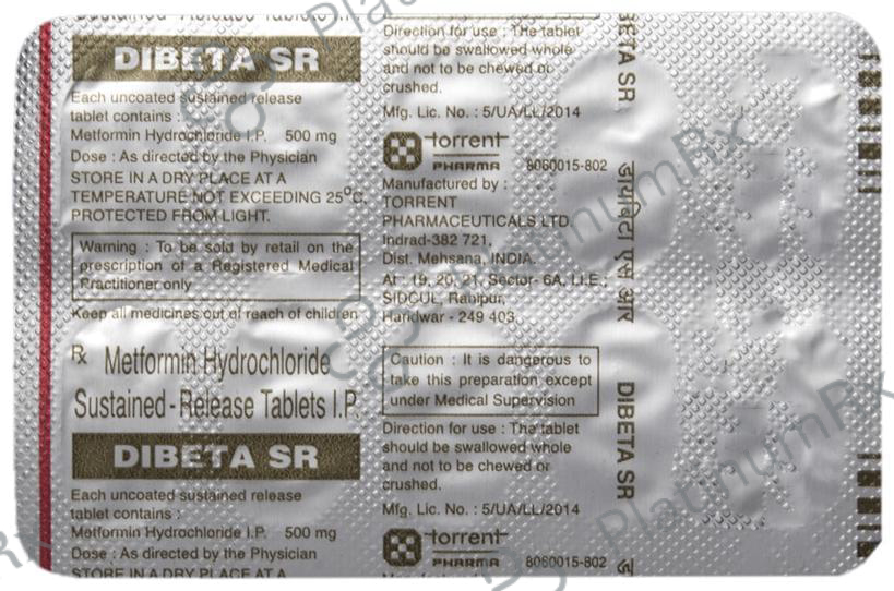 Dibeta 500mg SR Tablet 10s