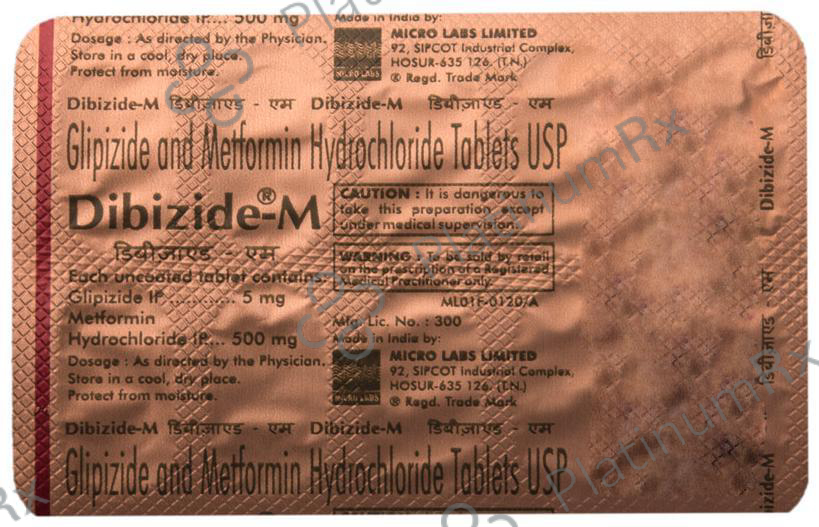 Dibizide M 5/500mg Tablet 10s