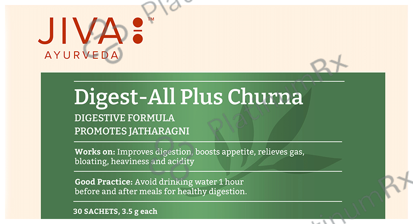 Jiva Digest-All Plus Churna - Supports Gut Health (3.5gm Each)
