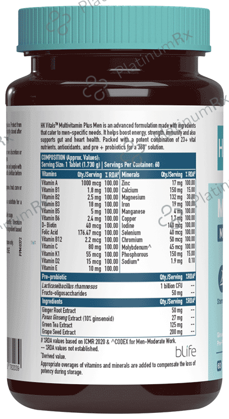 HK Vitals Multivitamin Plus Men Tablet 60 tablets