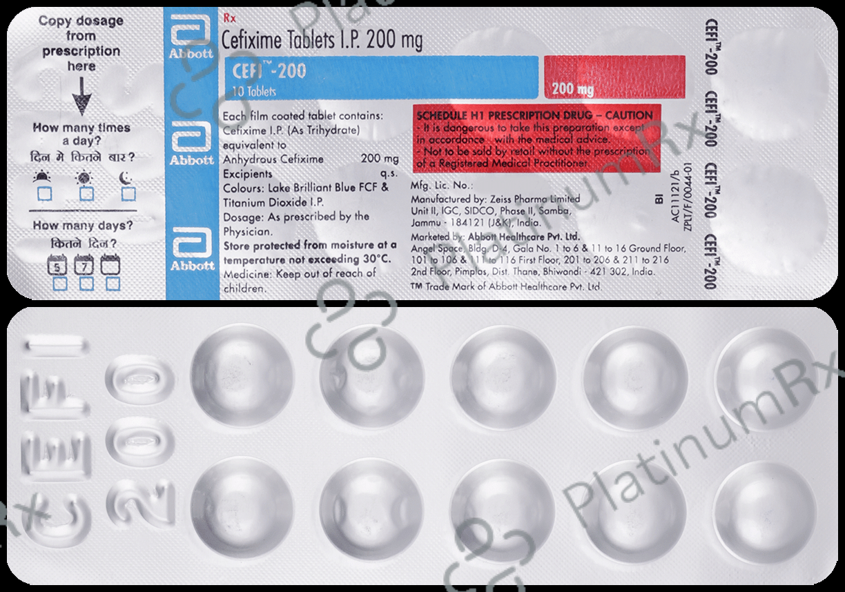 Cefi 200mg Tablet 10s