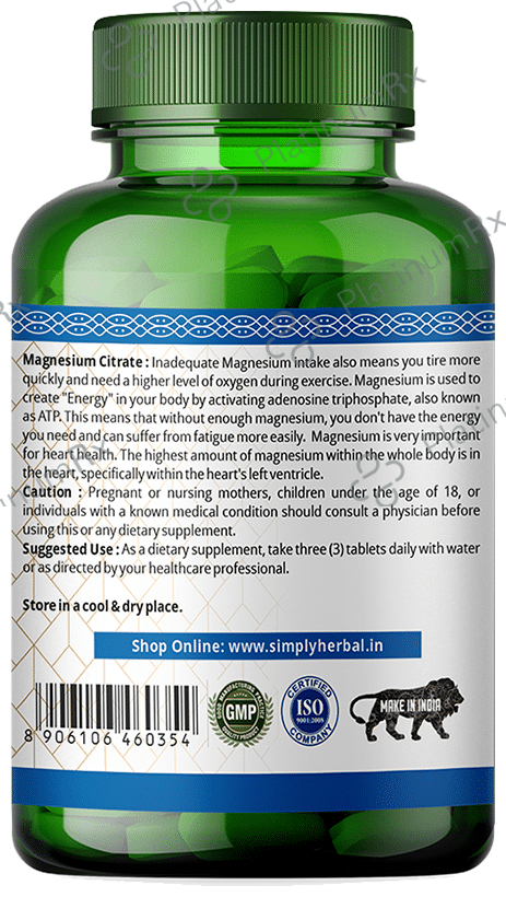 Simply Herbal Magnesium Citrate Tablet