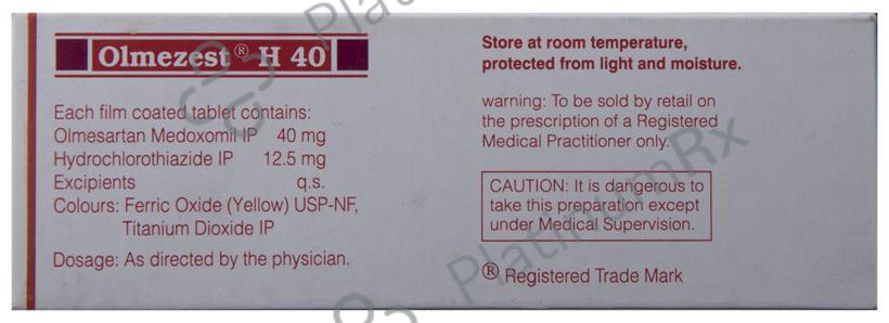 Olmezest H 12.5/40mg Tablet 10s