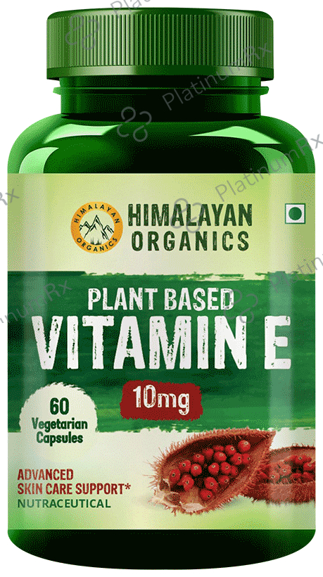 Himalayan Organics Plant Based Vitamin E 10mg Vegetarian Capsule