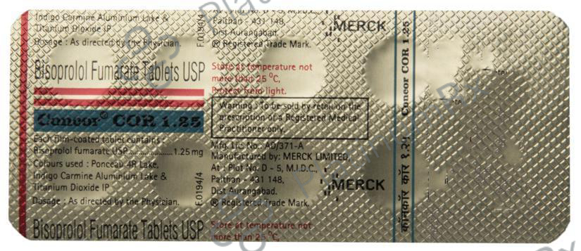 Concor COR 1.25mg Tablet 10s
