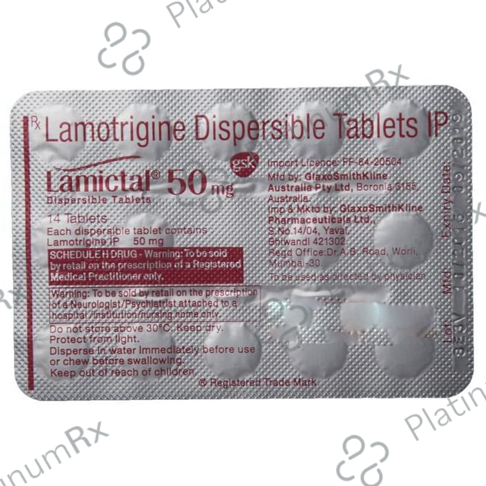 Lamictal 50mg Tablet DT