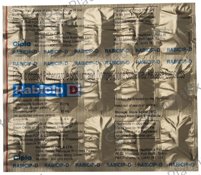 Rabicip D 30/20mg Capsule SR 15s
