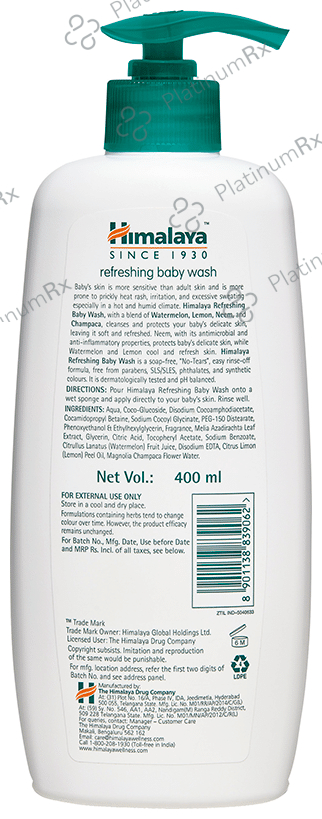 Himalaya Baby Wash Refreshing 400 ml