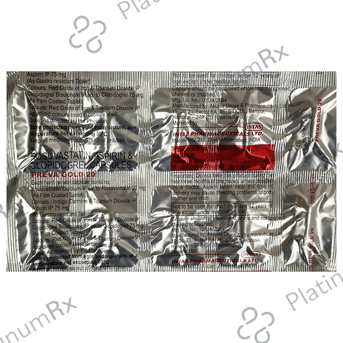 Preva Gold 20 Capsule 10 capsules