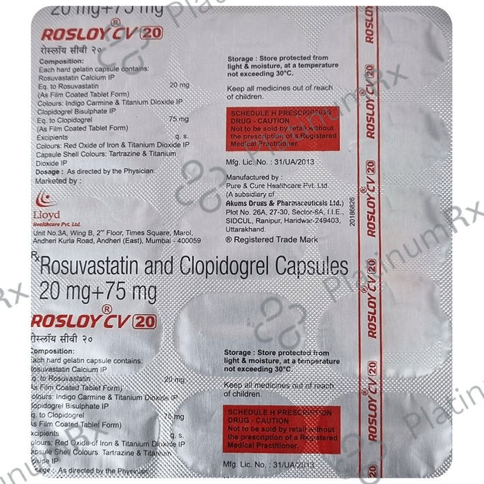 Rosloy-CV 20 Capsule 10 Capsule