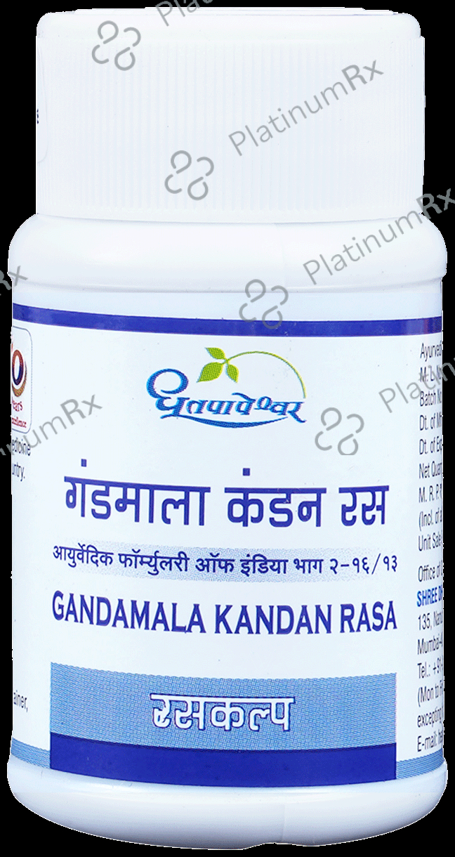 Dhootapapeshwar Gandamala Kandan Rasa Tablet 60 tablets
