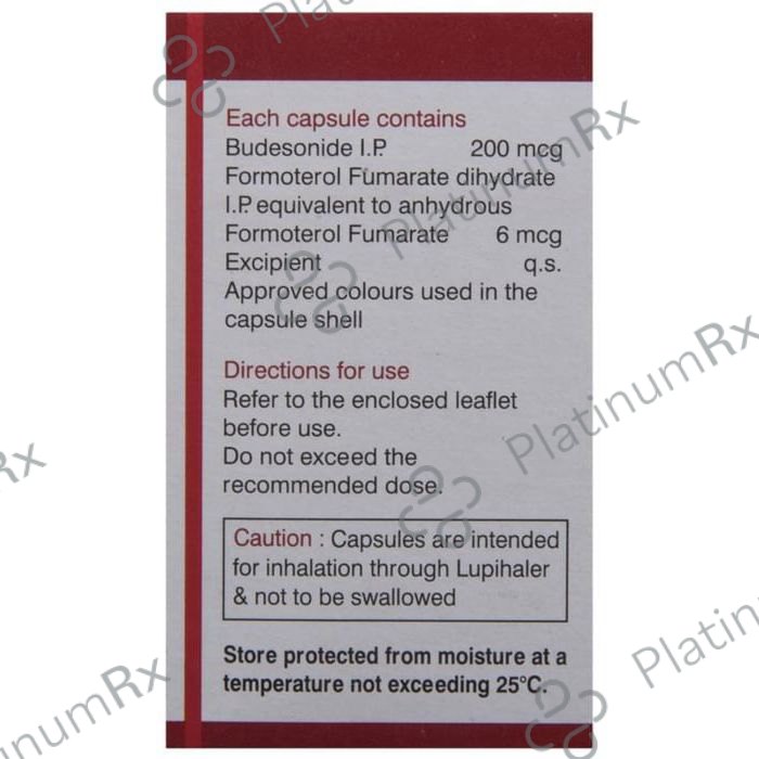 Budamate 200/6mcg Capsule 30s