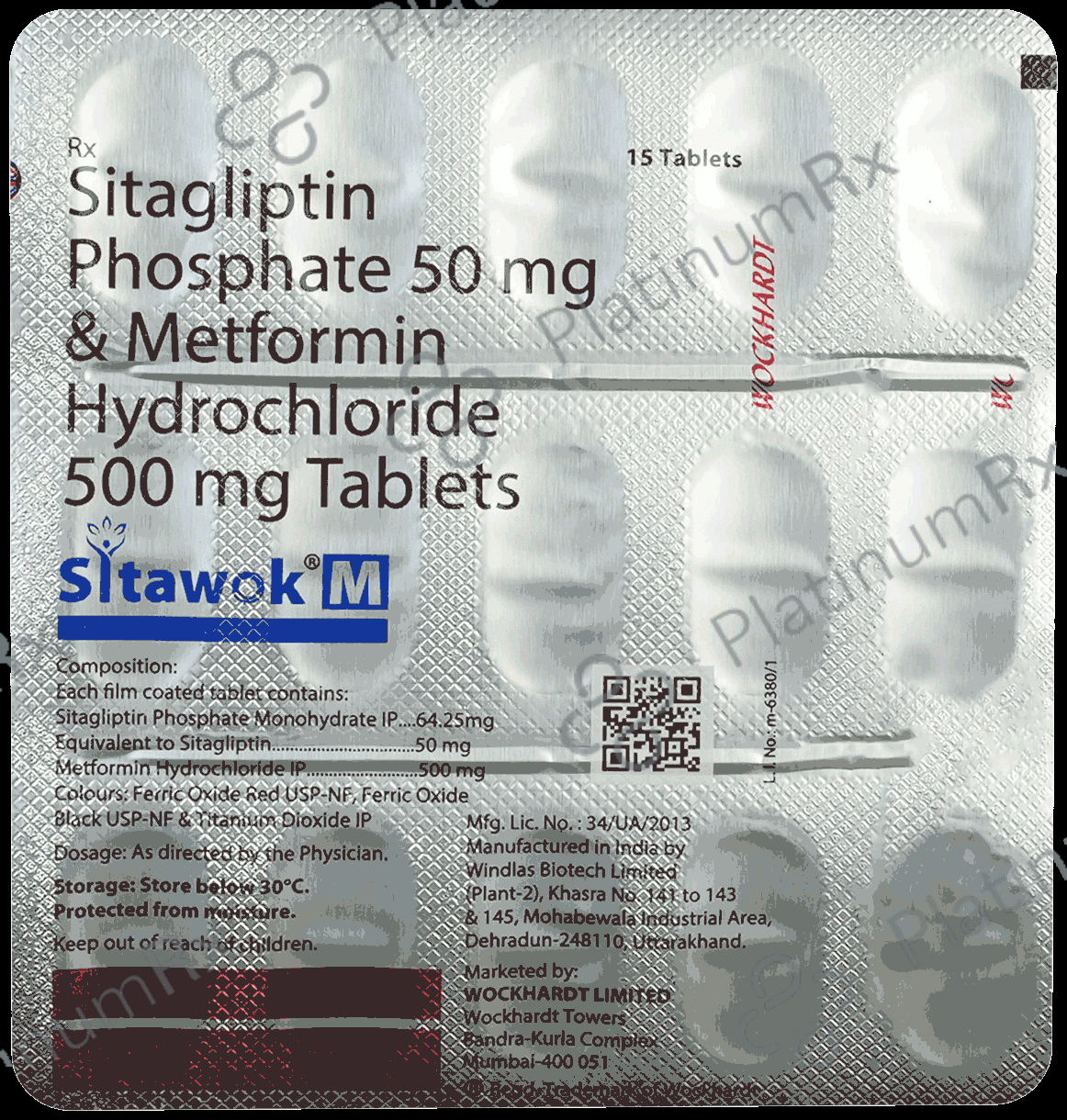 Sitawok M 500 500/50mg Tablet 15s
