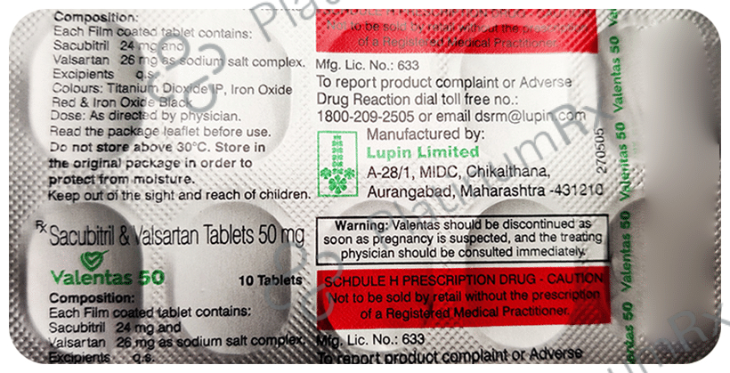 Valentas 24/26mg Tablet 10s