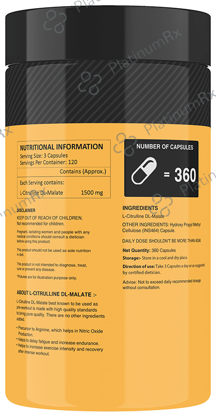 MyFitFuel L-Citrulline DL-Malate (Micronized) Capsule 240 capsules