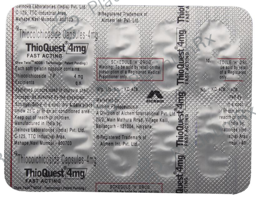 Thioquest 4mg Fast Acting Capsule