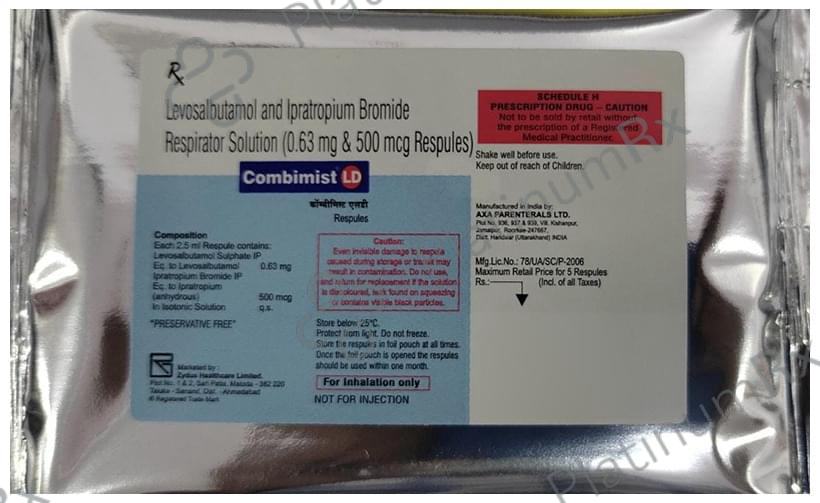 Combimist LD 2.5ml 500mcg/0.63mg Respule 5s