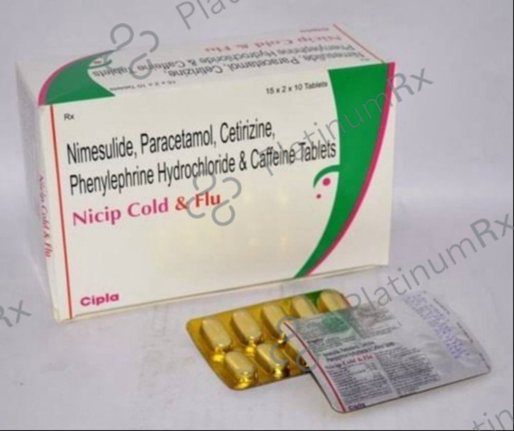 Nicip Cold & Flu 25mg Tab 10s