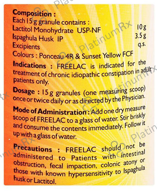 Freelac Granules Orange Lemon