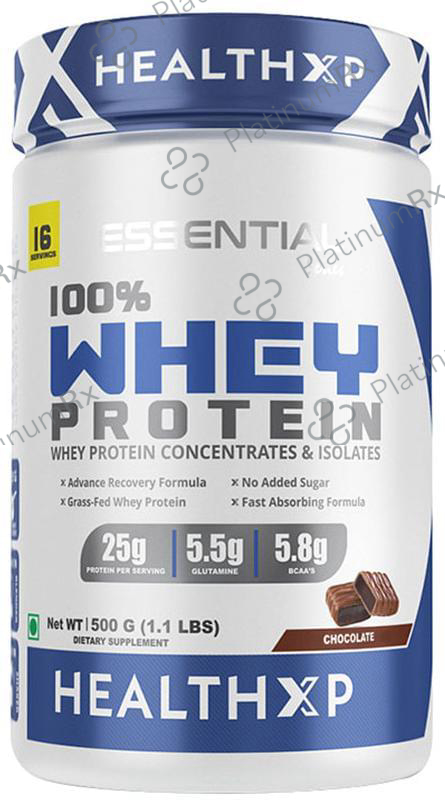 HealthXP 100% Whey Protein Chocolate 500 gm