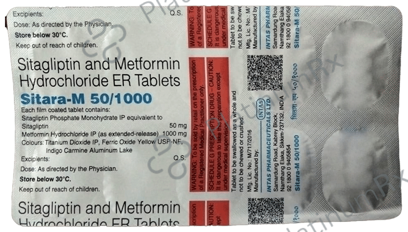 Sitara M 50/1000mg Tablet ER 10s