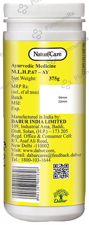 Dabur Nature Care Isabgol Powder - Eases Constipation & Supports Smooth Bowel Movement 375 gm