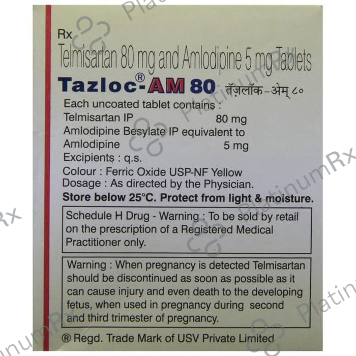 Tazloc AM 80 5/80mg Tablet 10s
