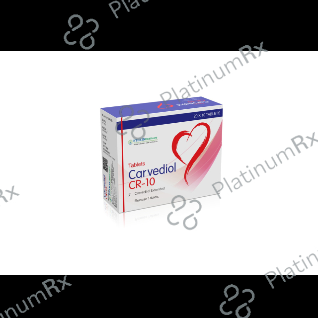Carvediol CR 10mg Tablet 10s
