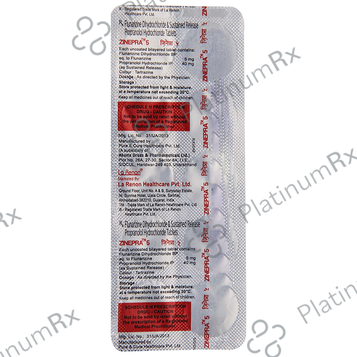 Zinepra 5/40mg Tablet SR 10s