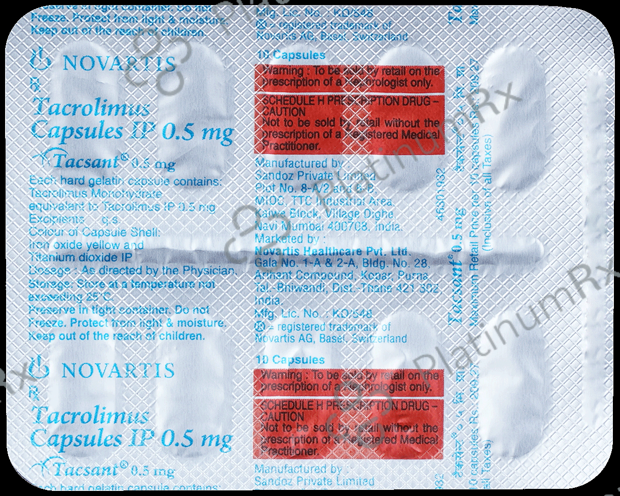 Tacsant 0.5mg Capsule 10 Capsule