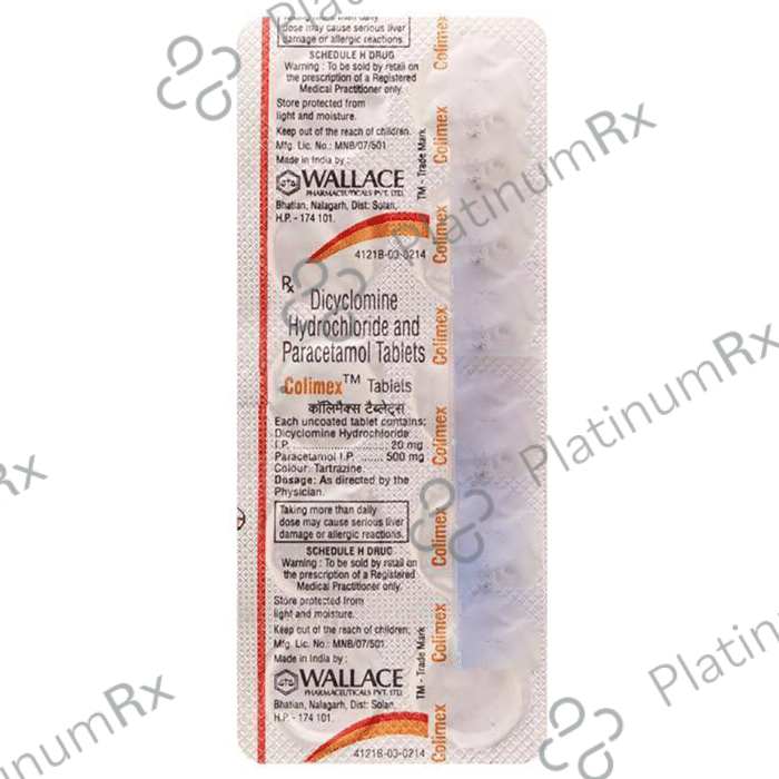 Colimex 20/500mg Tablet 10s